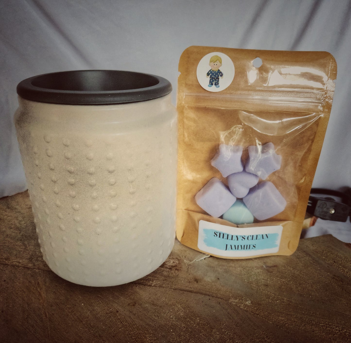 Wax Warmer - Grey Hobnail Flip Dish Warmer