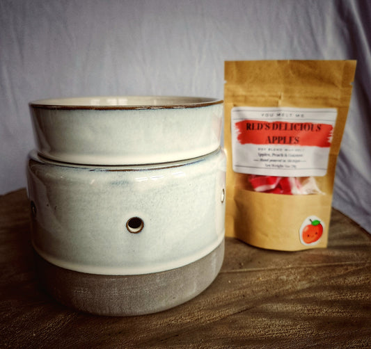 Wax Warmer - Glazed Concrete Warmer with timer and LED glow