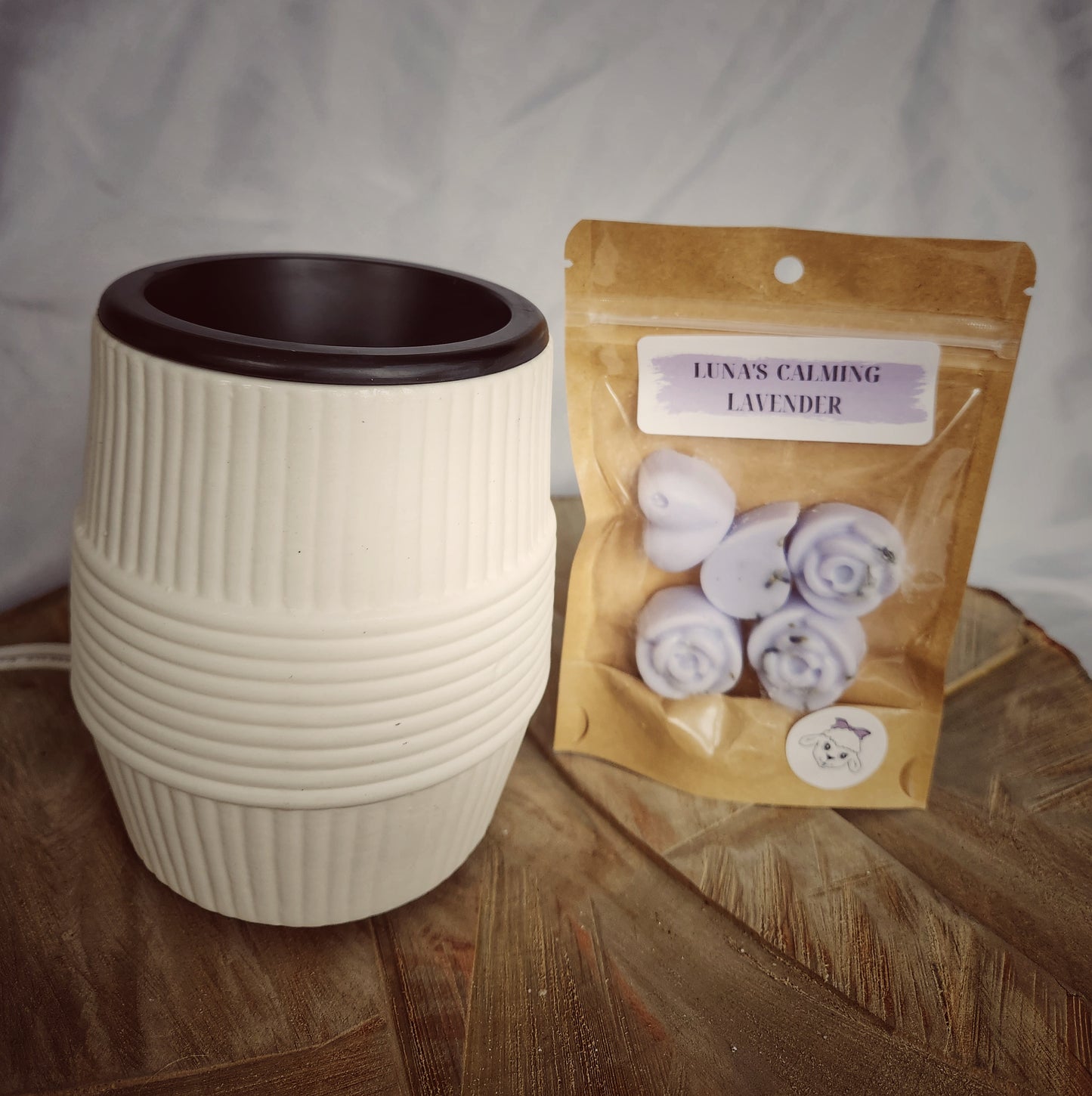 Wax Warmer - Porcelain Ridges Flip Dish Wax Warmer