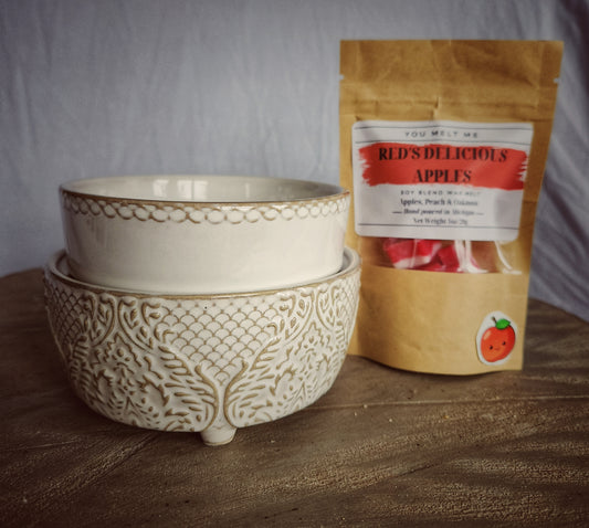 Wax Warmer -Vintage White 2 in 1 Classic Warmer