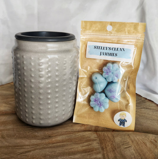 Wax Warmer - Grey Hobnail Flip Dish Wax Warmer